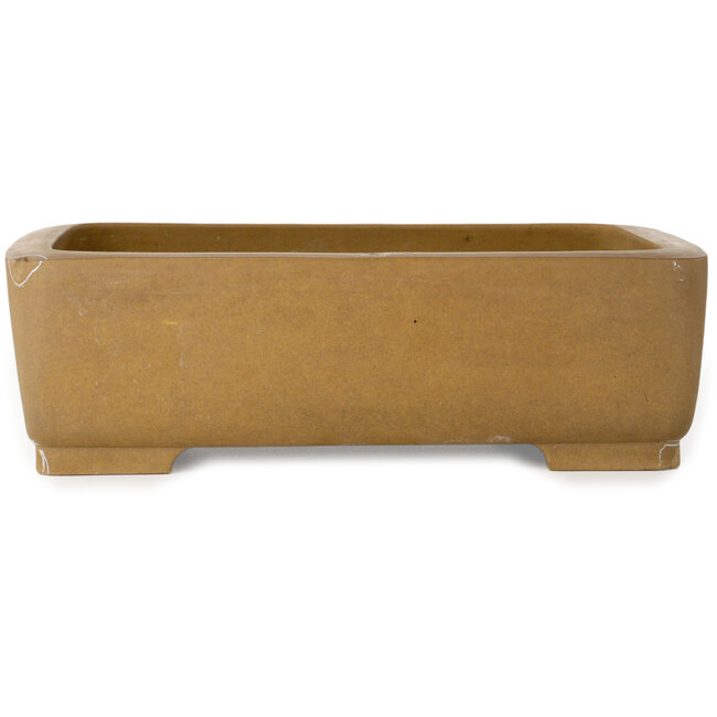 Maceta rectangular sin esmaltar para bonsái de Maruhei - 345 x 260 x 105 mm