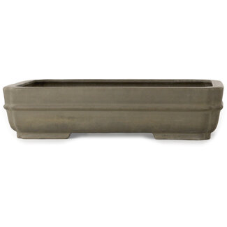 Hekisui - Suishoen Hekisui - Mr Mizukami Shinji Vaso bonsai rettangolare non smaltato da 407 mm di Hekisui, Tokoname, Giappone