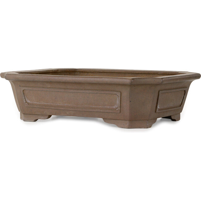 Vaso bonsai rettangolare non smaltato di Yamaaki Koshosen (seconda generazione) - 425 x 340 x 111 mm