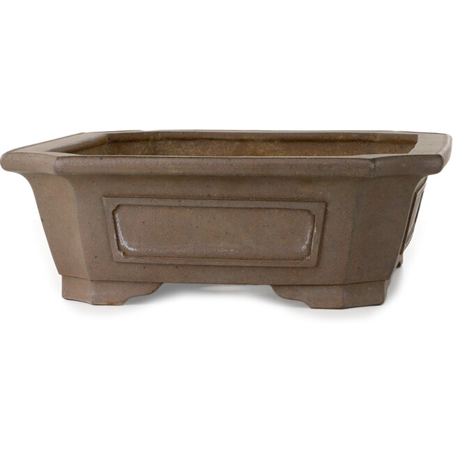 Maceta rectangular sin esmaltar para bonsái de Yamaaki Koshosen (segunda generación) - 425 x 340 x 111 mm