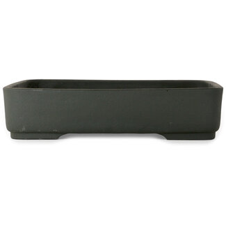Houtoku Maceta rectangular sin esmaltar para bonsái de 462 mm de Houtoku, Japón
