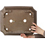 Pot à bonsaï rectangulaire non émaillé de Yamaaki Koshosen (deuxième génération) - 425 x 340 x 111 mm