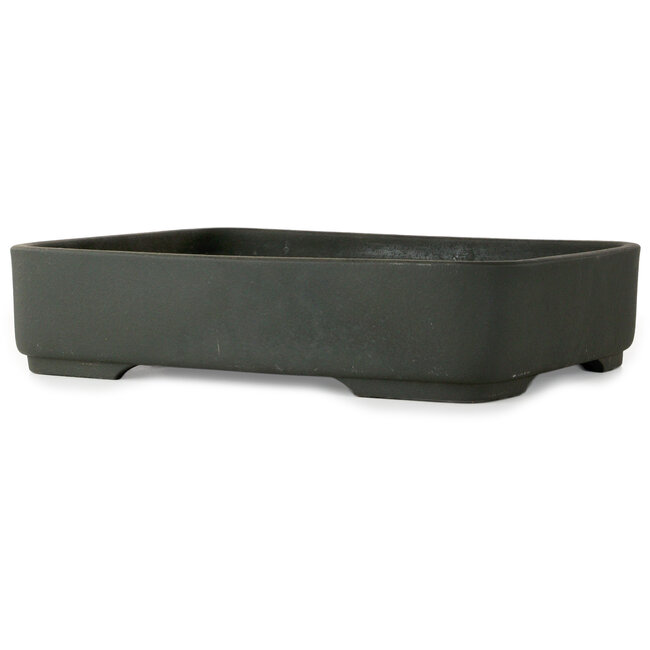 Rectangular unglazed bonsai pot by Houtoku - 462 x 362 x 105 mm
