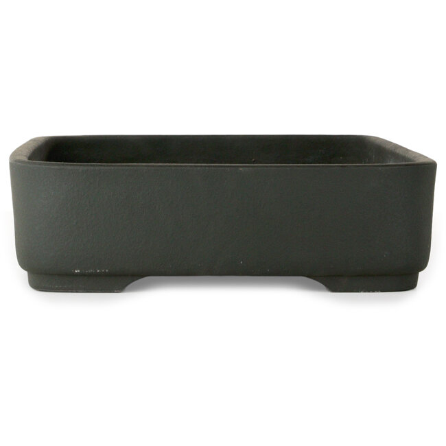 Pot à bonsaï rectangulaire non émaillé de Houtoku - 462 x 362 x 105 mm