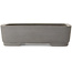 Oval unglazed bonsai pot by Kisen Ikkoudou - 413 x 325 x 110 mm