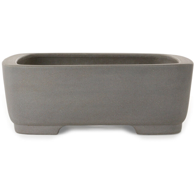 Oval unglazed bonsai pot by Kisen Ikkoudou - 413 x 325 x 110 mm