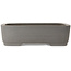 Ovaler, unglasierter Bonsaitopf von Kisen Ikkoudou – 413 x 325 x 110 mm