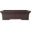 Rectangular unglazed bonsai pot by Yamaaki Toshio (third generation) - 410 x 302 x 113 mm