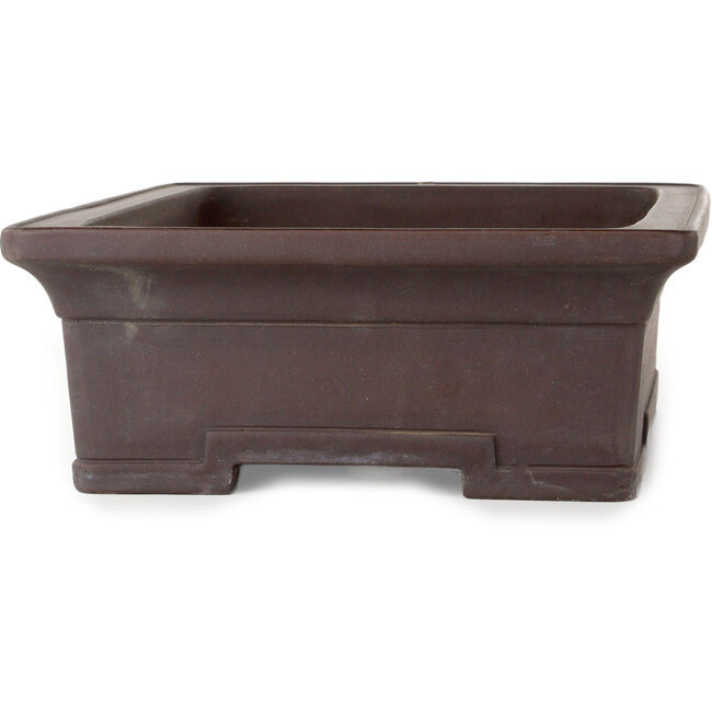Maceta rectangular sin esmaltar para bonsái de Yamaaki Toshio (tercera generación) - 410 x 302 x 113 mm