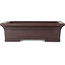 Maceta rectangular sin esmaltar para bonsái de Yamaaki Toshio (tercera generación) - 410 x 302 x 113 mm