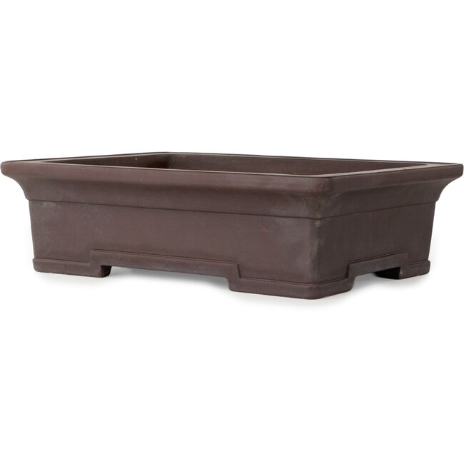 Pot à bonsaï rectangulaire non émaillé de Yamaaki Toshio (troisième génération) - 410 x 302 x 113 mm
