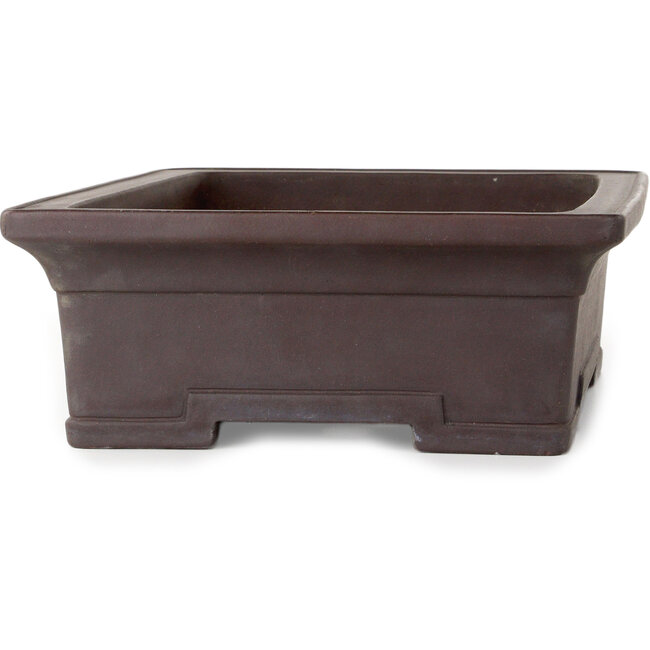 Pot à bonsaï rectangulaire non émaillé de Yamaaki Toshio (troisième génération) - 410 x 302 x 113 mm