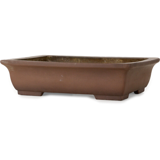 Rectangular unglazed bonsai pot by Reihou (Bonsai Matsushita Hiroyuki or Mr. Matsushita Reiji Master) - 420 x 320 x 110 mm