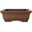 Maceta rectangular para bonsái sin esmaltar de Reihou (Bonsai Matsushita Hiroyuki o Mr. Matsushita Reiji Master) - 420 x 320 x 110 mm
