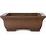 Rectangular unglazed bonsai pot by Reihou (Bonsai Matsushita Hiroyuki or Mr. Matsushita Reiji Master) - 420 x 320 x 110 mm