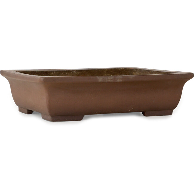 Rectangular unglazed bonsai pot by Reihou (Bonsai Matsushita Hiroyuki or Mr. Matsushita Reiji Master) - 420 x 320 x 110 mm