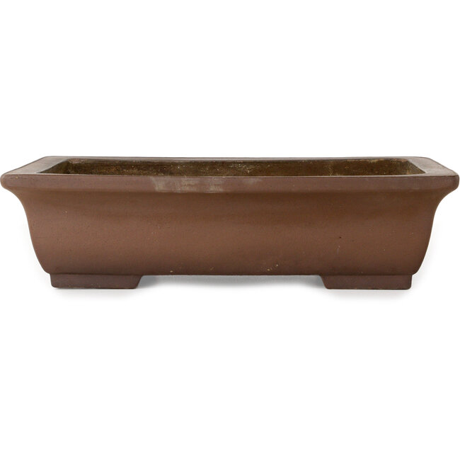 Pot à bonsaï rectangulaire non émaillé par Reihou (Bonsai Matsushita Hiroyuki ou Mr. Matsushita Reiji Master) - 420 x 320 x 110 mm