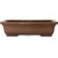 Maceta rectangular para bonsái sin esmaltar de Reihou (Bonsai Matsushita Hiroyuki o Mr. Matsushita Reiji Master) - 420 x 320 x 110 mm