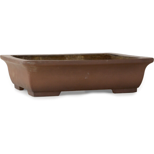 Pot à bonsaï rectangulaire non émaillé par Reihou (Bonsai Matsushita Hiroyuki ou Mr. Matsushita Reiji Master) - 420 x 320 x 110 mm