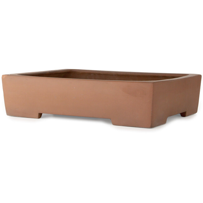 Maceta rectangular para bonsái sin esmaltar de Reihou (Bonsai Matsushita Hiroyuki o Mr. Matsushita Reiji Master) - 490 x 373 x 115 mm