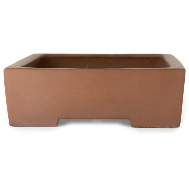 Pot à bonsaï rectangulaire non émaillé par Reihou (Bonsai Matsushita Hiroyuki ou Mr. Matsushita Reiji Master) - 490 x 373 x 115 mm