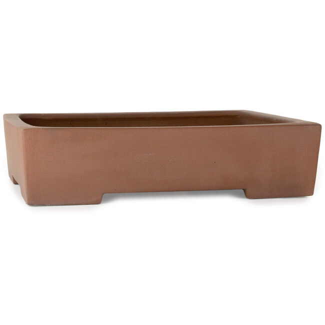 Rectangular unglazed bonsai pot by Reihou (Bonsai Matsushita Hiroyuki or Mr. Matsushita Reiji Master) - 490 x 373 x 115 mm