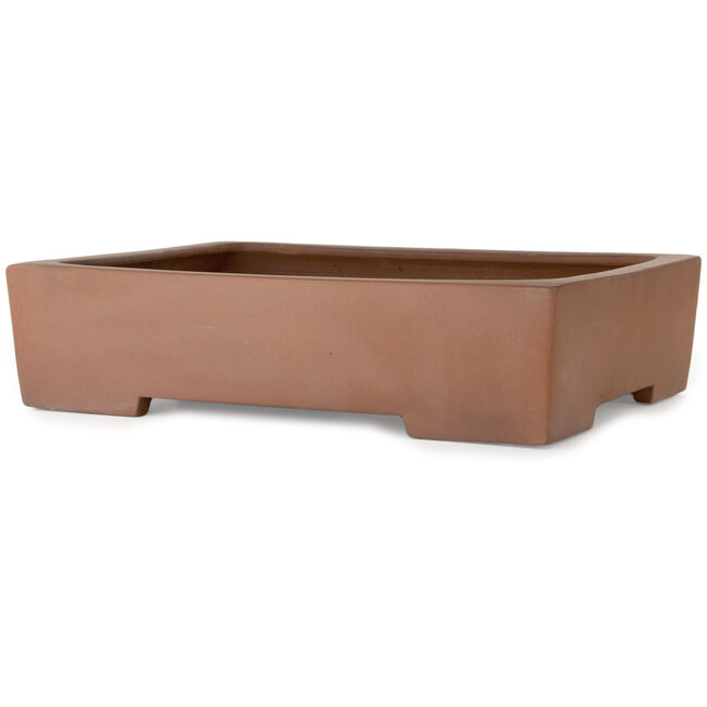Pot à bonsaï rectangulaire non émaillé par Reihou (Bonsai Matsushita Hiroyuki ou Mr. Matsushita Reiji Master) - 490 x 373 x 115 mm