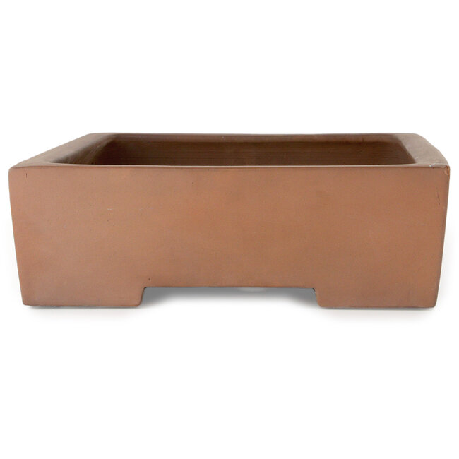 Rectangular unglazed bonsai pot by Reihou (Bonsai Matsushita Hiroyuki or Mr. Matsushita Reiji Master) - 490 x 373 x 115 mm