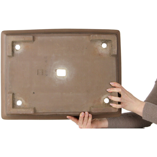 Maceta rectangular sin esmaltar para bonsái - 507 x 380 x 105 mm