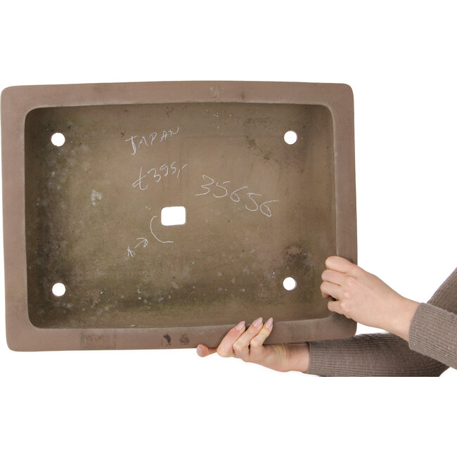 Maceta rectangular sin esmaltar para bonsái - 507 x 380 x 105 mm