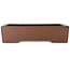 Maceta rectangular para bonsái sin esmaltar de Reihou (Bonsai Matsushita Hiroyuki o Sr. Matsushita Reiji Master) - 487 x 375 x 118 mm