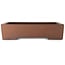Maceta rectangular para bonsái sin esmaltar de Reihou (Bonsai Matsushita Hiroyuki o Sr. Matsushita Reiji Master) - 487 x 375 x 118 mm
