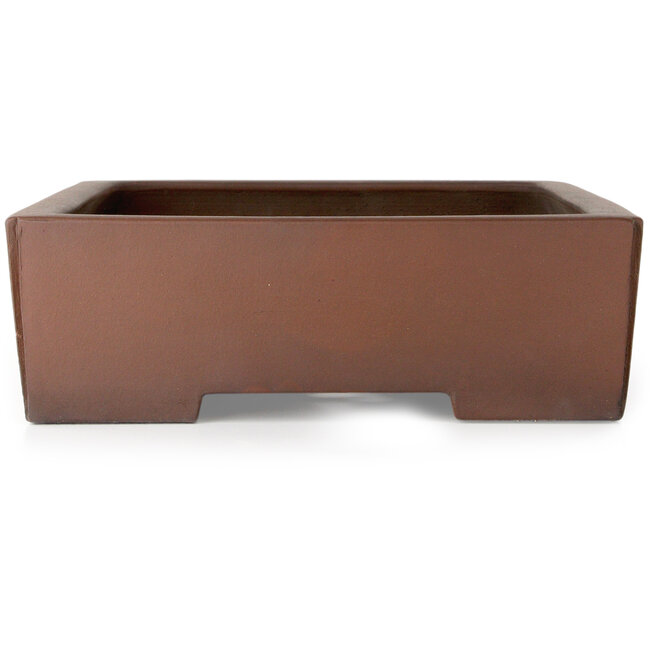 Maceta rectangular para bonsái sin esmaltar de Reihou (Bonsai Matsushita Hiroyuki o Sr. Matsushita Reiji Master) - 487 x 375 x 118 mm
