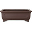 Rectangular unglazed bonsai pot by Yamaaki Toshio (third generation) - 382 x 282 x 127 mm