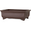 Rectangular unglazed bonsai pot by Yamaaki Toshio (third generation) - 382 x 282 x 127 mm