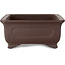 Pot à bonsaï rectangulaire non émaillé de Yamaaki Toshio (troisième génération) - 382 x 282 x 127 mm