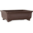 Rectangular unglazed bonsai pot by Yamaaki Toshio (third generation) - 382 x 282 x 127 mm