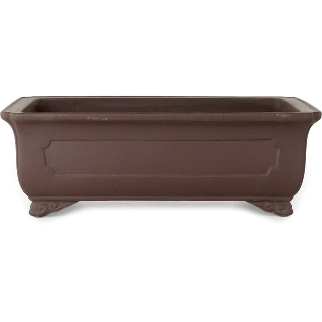 Maceta rectangular sin esmaltar para bonsái de Yamaaki Toshio (tercera generación) - 382 x 282 x 127 mm