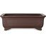 Rectangular unglazed bonsai pot by Yamaaki Toshio (third generation) - 382 x 282 x 127 mm
