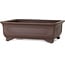 Maceta rectangular sin esmaltar para bonsái de Yamaaki Toshio (tercera generación) - 382 x 282 x 127 mm