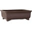 Maceta rectangular sin esmaltar para bonsái de Yamaaki Toshio (tercera generación) - 382 x 282 x 127 mm