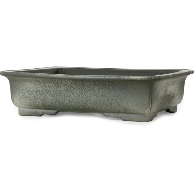 Pot à bonsaï rectangulaire non émaillé de Houtoku - 415 x 317 x 105 mm