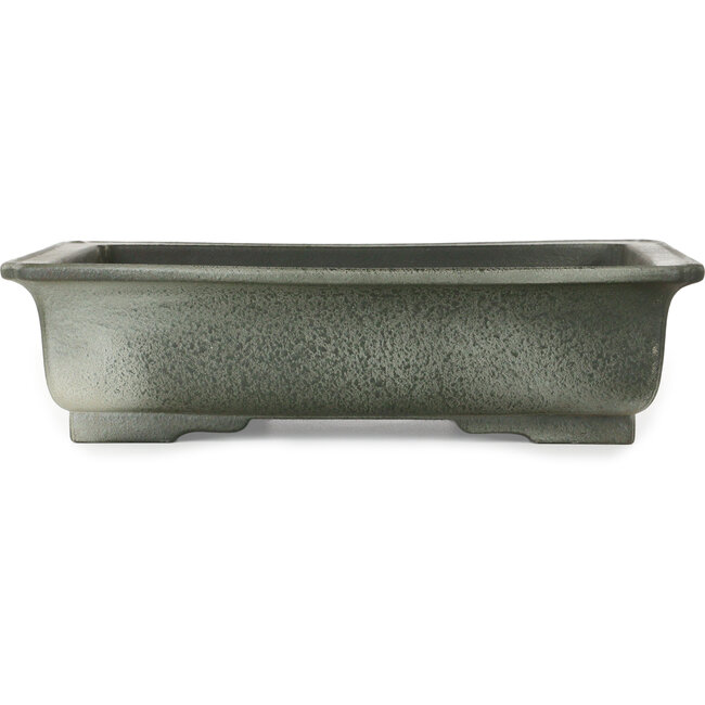 Rectangular unglazed bonsai pot by Houtoku - 415 x 317 x 105 mm