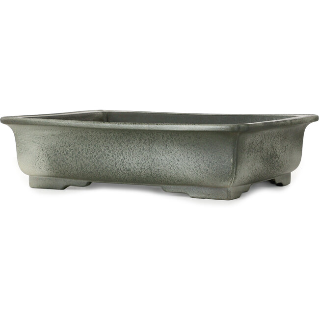Rectangular unglazed bonsai pot by Houtoku - 415 x 317 x 105 mm