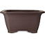 Square unglazed bonsai pot by Yamaaki Toshio (third generation) - 402 x 402 x 200 mm