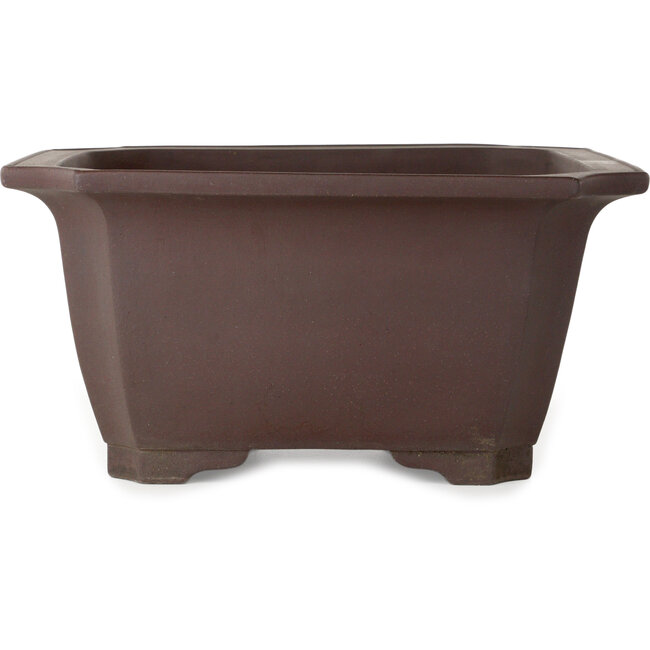 Vaso bonsai quadrato non smaltato di Yamaaki Toshio (terza generazione) - 402 x 402 x 200 mm