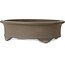 Ovale, ongeglazuurde bonsaipot van Keizan - 475 x 375 x 138 mm