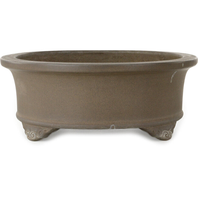 Maceta ovalada sin esmaltar para bonsái de Keizan - 475 x 375 x 138 mm