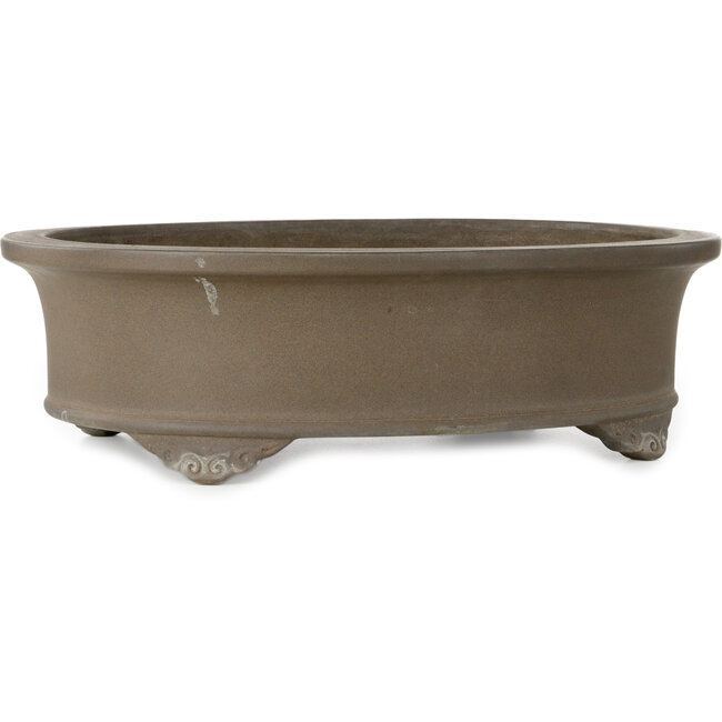 Pot à bonsaï ovale non émaillé de Keizan - 475 x 375 x 138 mm