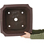 Pot à bonsaï carré non émaillé de Yamaaki Toshio (troisième génération) - 402 x 402 x 200 mm